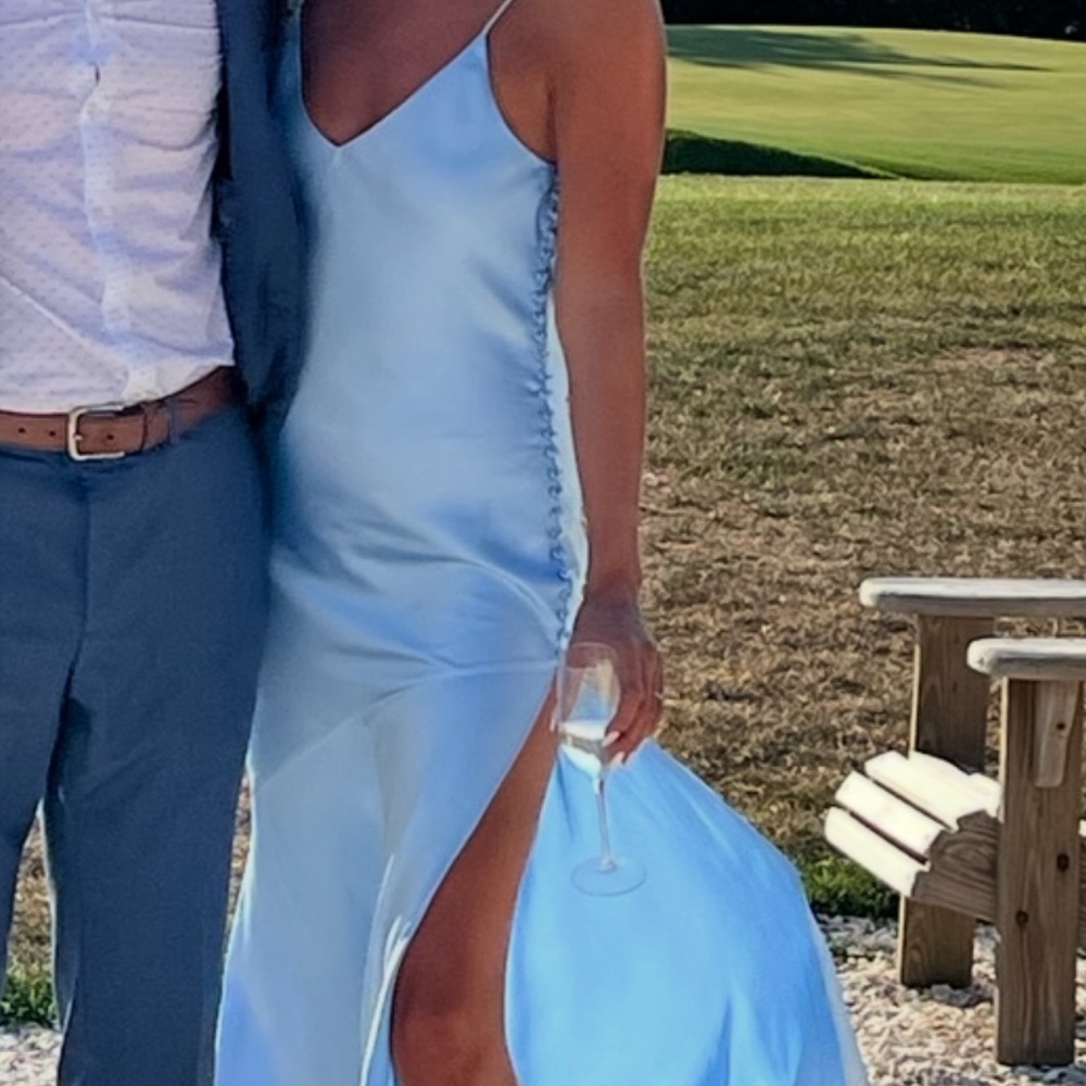 Atoir Light Blue Midi Dress